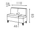 Диван ЛУК 1.1. нерозкладний з нішою